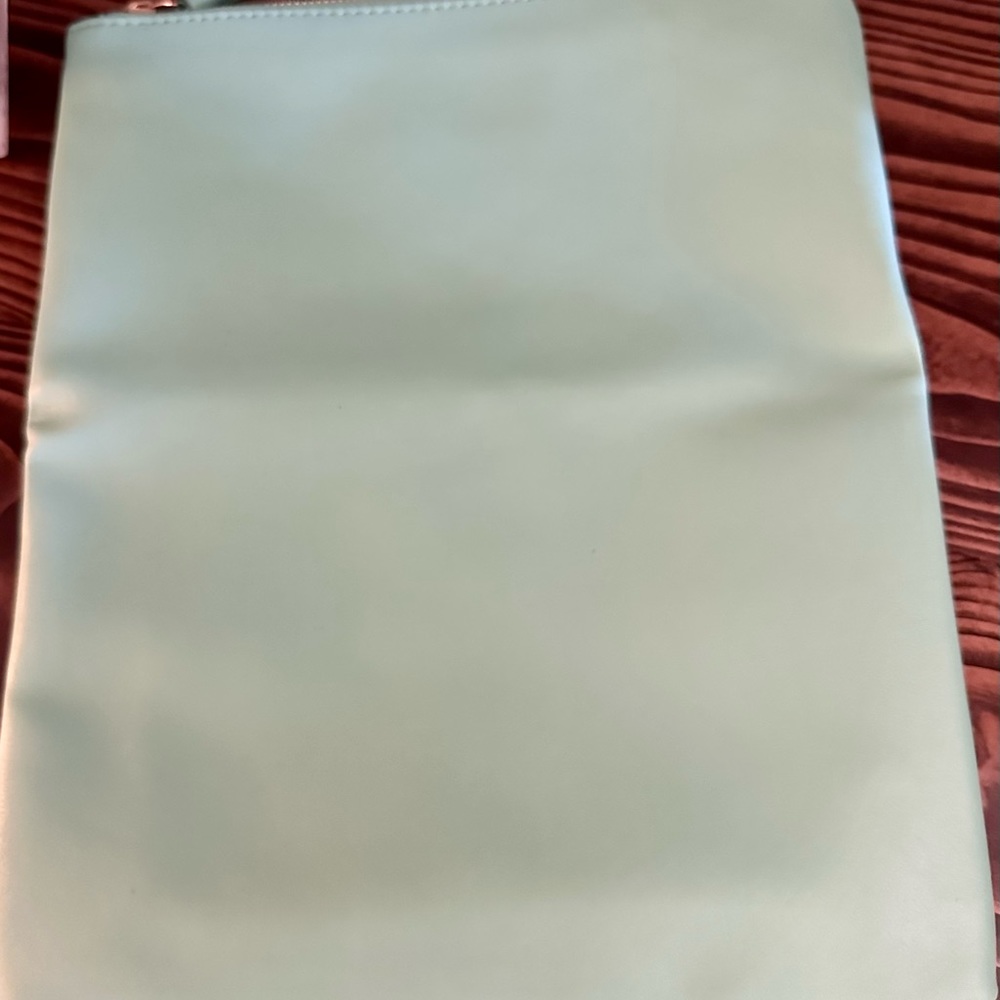 NWT Rachel Pally foldable faux leather clutch. - tropical fabric pink/mint green - Picture 5 of 10